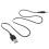 2pièces 3,5 mm x 1,3 mm Cable USB Noir Cable de Chargeur Alimentation 2
