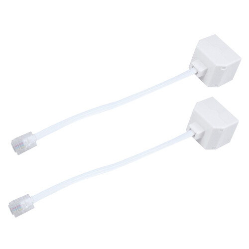 2X 6P2C RJ11 Macho A Hembra Dos Formas Telefono Divisor Convertidor Cable
