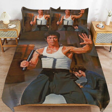 (240x260cm 94x1422in) j559 Bruce Lee Innovative Zip Closure Soft Finish Durable Weave Duvet Cover Sets Comfortable All Year Use k559