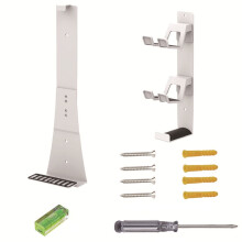Universal Wall-Mounted Stand for PS5 / Sim/Pro Combined Controller & Headset Storage Iron Gaming Storage Rack White