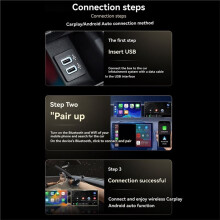 Car Baby Monitor Carplay Android Auto 1080P HD Reversing Camera +WiFi Rear in-Car Monitor Recorder for Pet