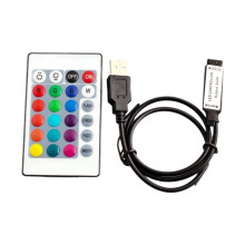 RGB Controller DC5V USB 5V 24 Keys RF Remote Wireless Controller for COB SMD 3528 5050 RGB Tape Lights