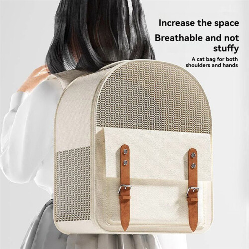 Pet Backpack Carrier Large Capacity Cats Backpacks,Cat Boxes for Small Cats Dogs Pets Backpack Adjustable Pets Bag 2