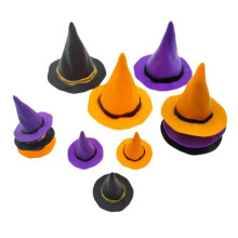 Häxhatt Halloween-Dekor Miniatyrhattar Små för Tårta Tiny Ornament Hus Plastdekorer Hantverksdekoration