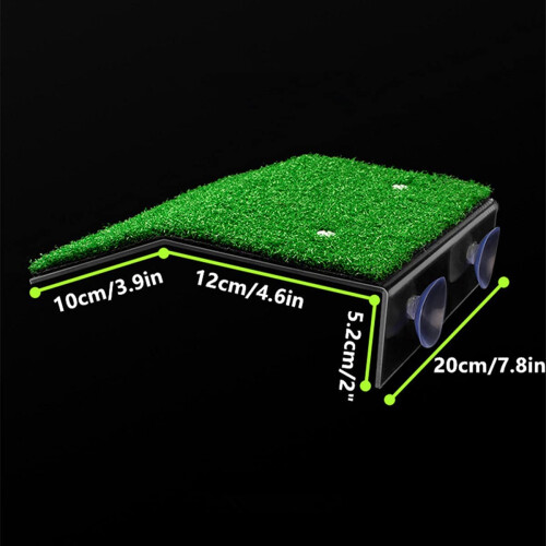 Lawn Turtle Basking Platform Turtle Resting Basking Platform, Simulation Grass Turtle Ramp for Turtle Tank, Reptile L 1
