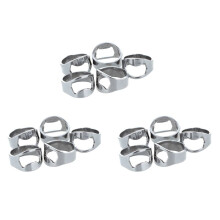15x Silver Stainless Steel Metal Finger Thumb Keyring Ring Beer Bottle Opener Bar
