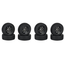 8PCS 1.55 Metal Beadlock Wheel Rim Tires Set for 1/10 RC Crawler Car Axial Jr 90069 D90 TF2 CC01 LC70 MST,2