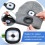 USB Rechargeable Light for LED Knit Beanie Hat, 16 Pieces, Strong Medium and Weak Light Mode LED Hat Light 4