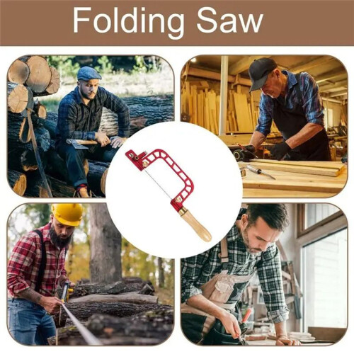 Steel Frame Coping Saw Precision Engraving Saw Hand Wire Saw Cutting Saws Efficient Hand Tool Self-Cleaning WithHandle B 1