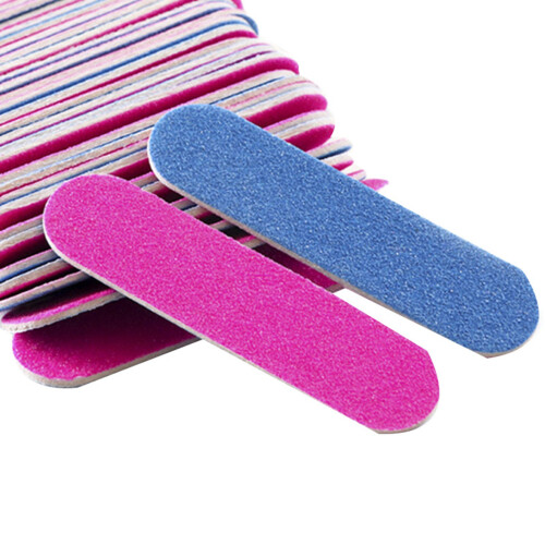 200Pcs Nail Files Double Color Wooden  Buffer Sanding 180/240 Disposable Manicure Tools 2
