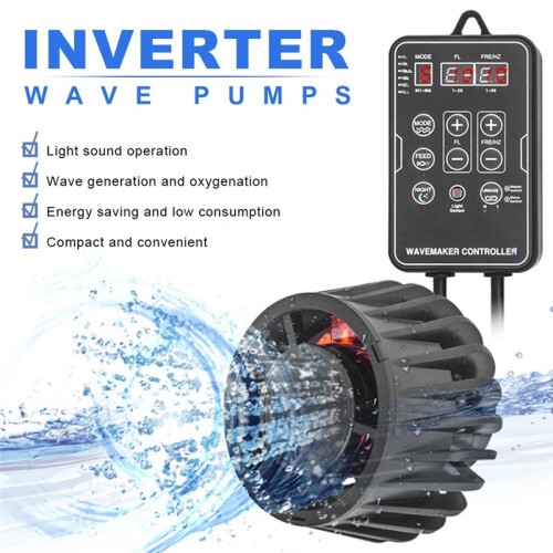 Fish Magnetic Aquarium Wave Maker Powerhead with Digital Led Display Controller Water Inverter Pump US Plug 1