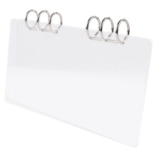 A6 Binder 6-Ring Clear Acrylic Binder Notebook Cover A6 Planner Budget Binder Loose Leaf Folders Office Supplies