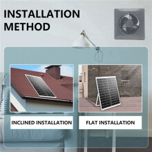 2X New 4-Tums Höghastighets Solar Silent-Fläkt med 8W Panelskjul Solfläkt för Hönshus, Växthus, Skjul A
