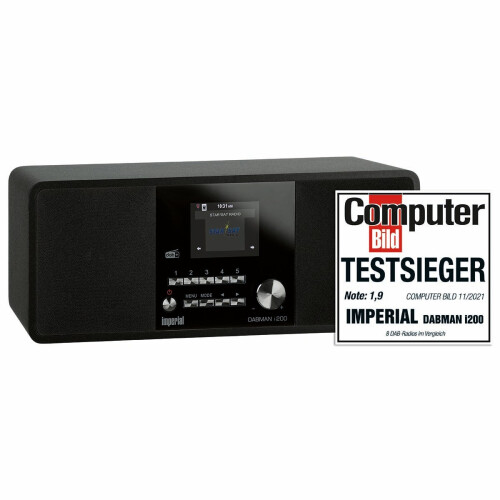 DABMAN i200 Monitoiminen stereoradio DAB+ / FM / Internet Musta 1