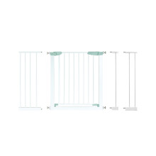 Deurveiligheidshekje baby 80-132cm metalen traphekje zonder boren 80-130 x 2 x 76 cm wit