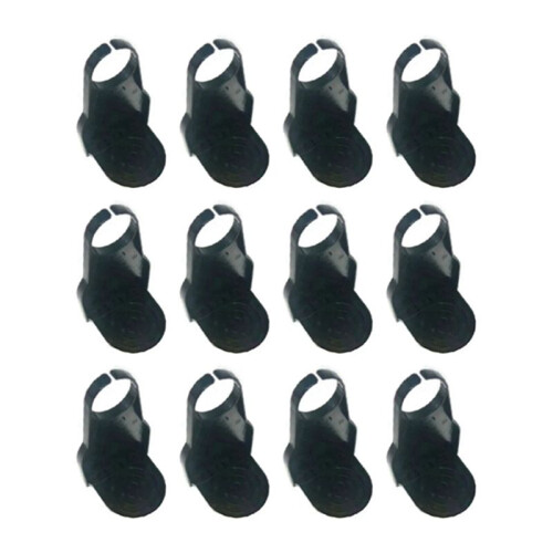 12pcs Cup Holder Anti-Overflow Laundry Detergent Cup Holder Folding Bracket Seamless Hook Black