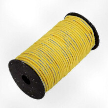 (50m, Yellow) 4mm Wide Elastic Band, Round Elastic Cord Suitable for Various Crafts and Sewing Projects