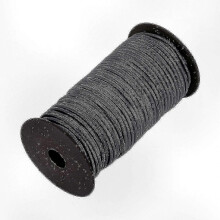 (50m, Dark Grey) 4mm Wide Elastic Band, Round Elastic Cord Suitable for Various Crafts and Sewing Projects
