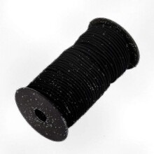 (10m, Black) 4mm Wide Elastic Band, Round Elastic Cord Suitable for Various Crafts and Sewing Projects