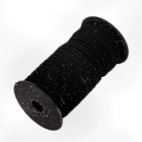 (10m, Black) 4mm Wide Elastic Band, Round Elastic Cord Suitable for Various Crafts and Sewing Projects