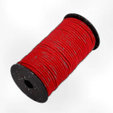 (2m, Red) 4mm Wide Elastic Band, Round Elastic Cord Suitable for Various Crafts and Sewing Projects