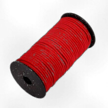 (25m, Red) 4mm Wide Elastic Band, Round Elastic Cord Suitable for Various Crafts and Sewing Projects