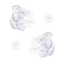 PVC Plastic Suction Cup Hook 40mm 24 Pcs Clear