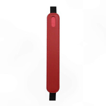 (Red) Faux Leather Stylus Pen Case with Elastic Band, Portable Protective Sleeve for Notebooks and Pens