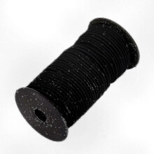(250m, Black) 4mm Wide Elastic Band, Round Elastic Cord Suitable for Various Crafts and Sewing Projects
