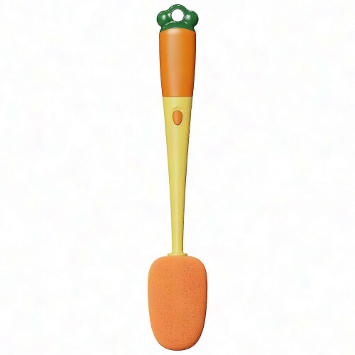 (Orange Yellow) Radish Bottle Brush with Handle for Cups