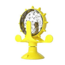 (yellow) Pet Dog Puzzle Toy Puppy Interactive Spill Food Dispensing Teething Treat Toy