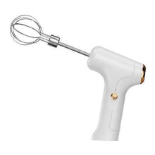 (white) Portable Electric Food Mixer Hand Blender Automatic Egg Beater Cake Baking Tool