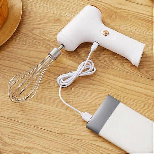 (white) Portable Electric Food Mixer Hand Blender Automatic Egg Beater Cake Baking Tool 2
