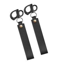2Pcs Mask Quick Release Shackle with Leather Handle for Firefighter,Marine Grade 316 Stainless Steel Shackle for Rigging