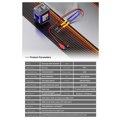 MECHANIC Action 2 Microscope Video Multimeter 4K USB Output 1080P 60FPS Type-C Interface for PCB Repair Tools Set 2