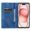 (Blue) Compatible For iPhone 14 Pro Max Case Magnetic Closure Leather Phone Cover 2