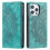 (LightGreen) Compatible For iPhone 14 Pro Max Case Magnetic Closure Leather Phone Cover 1