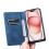 (Blue) Compatible For iPhone 14 Pro Max Case Magnetic Closure Leather Phone Cover 5