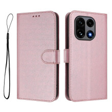 (Pink) Compatible For OnePlus 15 5G Wallet Case RFID Calf Texture Leather Stand Phone Cover with Strap