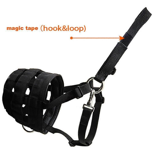 (Red) Size M Horse Muzzle Thick Webbing Breathable Equine Grazing Muzzle Padded Anti-Bite Mask 1