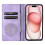(Purple) Compatible For iPhone 14 Pro Max Case Magnetic Closure Leather Phone Cover 2