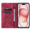 (Pink) Compatible For iPhone 14 Pro Max Case Magnetic Closure Leather Phone Cover 2
