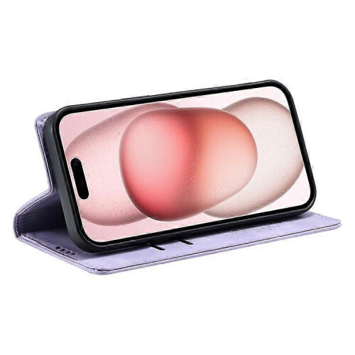 (Purple) Compatible For iPhone 14 Pro Max Case Magnetic Closure Leather Phone Cover 2