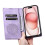 (Purple) Compatible For iPhone 14 Pro Max Case Magnetic Closure Leather Phone Cover 5