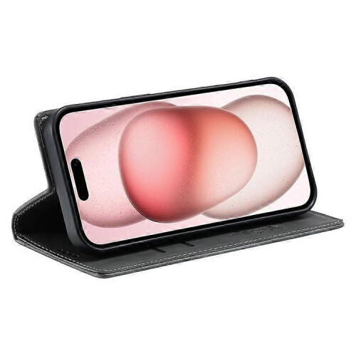 (Grey) Compatible For iPhone 14 Pro Max Case Magnetic Closure Leather Phone Cover 2