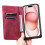 (Pink) Compatible For iPhone 14 Pro Max Case Magnetic Closure Leather Phone Cover 5