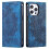 (Blue) Compatible For iPhone 14 Pro Max Case Magnetic Closure Leather Phone Cover 1