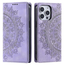 (Purple) Compatible For iPhone 14 Pro Max Case Magnetic Closure Leather Phone Cover