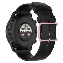 (Black) Compatible For Polar Grit X/Grit X ProVantage M/Vantage M2 22mm Dots Design Square Buckle Watch Strap Silicone Wrist Band Replacem