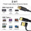 (Black) 3m USB / Type-C to Square USB Type-B 2 in 1 Printer Cable Braided Printing Connection Cord 5